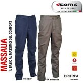 Pantaloni da Lavoro Multitasche Cofra Eritrea 100% Cotone V351-0-01 - Colore : Blu navy- Taglia : 64