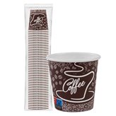 Bicchierini da Caffè in Carta Riciclabile con Fantasia Coffee da 65ml - Confezione da 50 Bicchieri