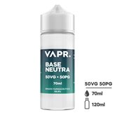 VAPR. Base Neutra 50/50 - 0mg/ml - 70ml - Nicotina : 0mg/ml