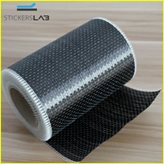 Rotolo in tessuto di vera fibra di carbonio - 200 g/m² 12K UD PLAIN unidirezionale - Misura : 100mm(10cm) x 3 Metri