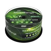 DVD-R MediaRange 4,7GB 120 Minuti Cake 16X Vergini Vuoti dvd -R Originali Box MR444