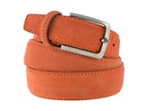 Cintura da uomo arancione in camoscio artigianale - Colore : ARANCIONE- Taglia : 120cm