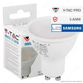 V-Tac PRO VT-271 Lampadina LED GU10 10W Faretto Spotlight Chip Samsung 110° - SKU 878 / 879 / 880 - Colore : Bianco Caldo