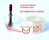 KIT tubeless in silicone Effetto Mariposa caffelatex tubeless STRIP - Larghezza esterna cerchio : M (25/29 mm)- Diametro ruota : 29