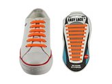 Lacci scarpe elastici in silicone arancione - Taglia : Unica, Colore : ARANCIONE