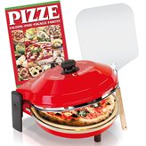 Set Fornetto pizza Caliente 1200 W + Pala Alluminio + Ricettario Pizze Calzoni Focacce e Pane