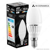 Led Line Lampadina LED E14 9W Candela Ceramic - mod. 248610 / 248627 - Colore : Bianco Caldo