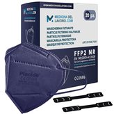 FFP2 Blu Navy Maschera Facciale Protettiva, PFE 95% - 20 pz