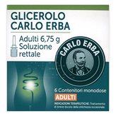 Glicerolo Carlo Erba Microclismi Adulti - Contro la stitichezza occasionale - 6 contenitori