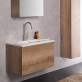 ZEUS - Mobile sospeso completo di lavabo/lavatoio in Acrilresin CM 80X48 H50