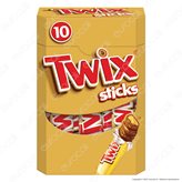 Twix Sticks Snack con Biscotto e Caramello Ricoperto di Cioccolato - Box con 10 Barrette da 23g