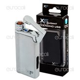 XFumo Elegant Accendino USB Antivento Ricaricabile - 1 Accendino - Colore : Nero