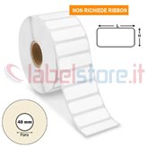 Etichetta 29x15 mm TERMICA TOP bianco in rotolo stampabili adesivo REMOVIBILE