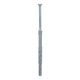 Frame nylon fixing plug with preassembled Torx flat countersunk head zinc-plated steel screw SXRL T - Tool attachment : T40// Minimum hole depth for through installation [mm] : 110// Hole [mm] : 10// Fixing length [mm] : 100// ETA certification : relevant
