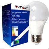 LAMPADINA LED V-Tac E27 5 WATT = 40 WATT BULB A60-Bianco Naturale