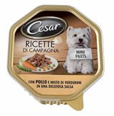 Cesar Ricette di Campagna in vaschetta- 150 gr. - assortimento : x 6, gusto : Pollo, Selvaggina e Verdure