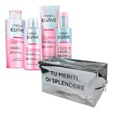 L'Oréal Paris Elvive Glicolic Gloss Routine Capelli Spenti Confezione Regalo Pochette + Shampoo + Balsamo + Siero + Trattamento