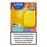 Waka SoMatch Mini Kit Ricaricabile 440mAh (YELLOW) + Pod Precaricata Triple Mango (Nicotina: 18 mg/ml - ml: 2)