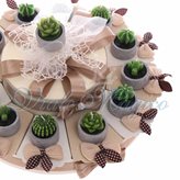 Viale Magico Maxi Torta con Cactus in porcellana su piedistallo (ARTICOLO: Torta Fettine maxi (12))