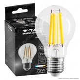 V-Tac VT-1981 Lampadina LED E27 10W Bulb A60 Goccia Filamento Extra Lungo Vetro Trasparente - SKU 214410 / 214411 / 214412 - Colore : Bianco Naturale