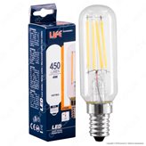 Life Lampadina LED E14 4W Tubolare T25 Filamento - mod. 39.934240 - Colore : Bianco Caldo