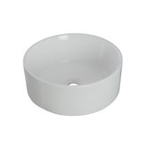 Ciotola Bagno d'Appoggio Diametro 40 cm in Ceramica Bianco Lucido