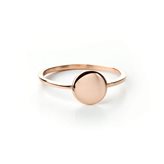 Anello mini cerchio in oro rosa - <b>Taglia dell'anello:</b> M 65<br /><b>Scegli il carattere dell'incisione:</b> Nessuna incisione