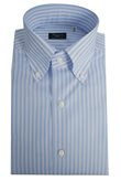Camicia regular dress button down riga azzurra  Napoli Finamore 1925 - Misura : 44 - XL
