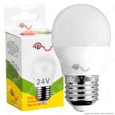 FAI Lampadina LED E27 5W MiniGlobo G45 24V AC / DC - Colore : Bianco Caldo