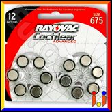 Rayovac Coclear Misura 675 - Blister 12 Batterie per Protesi Acustiche