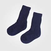 Calzino in lana con soletta isolante - col. blu melange - Taglia  : 33-34 calze