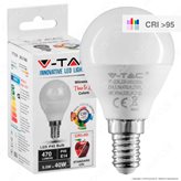 V-Tac VT-2236 Lampadina LED E14 5,5W MiniGlobo P45 CRI ≥95 - SKU 7488 / 7489 / 7490 - Colore : Bianco Naturale