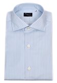 Shirt Napoli dress regular cotton light blue stripe white Finamore 1925 - Size : 44