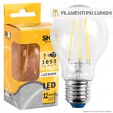 Bot Lighting Shot Lampadina LED E27 8W Bulb A60 Filamento - Colore : Bianco Naturale