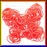 Loom Bands Elastici Colorati Arancio Fluo - Bustina da 600 pz