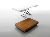 BROOKLIN tavolo trasformabile in legno con base di metallo - colore : Bianco Lucido 021