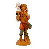 Statuine Presepe: Pastore con pecora sulle spalle 10 cm Fontanini 123