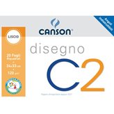 Album da disegno C2 Canson - Liscio riquadrato - 120 g/mq - 20 - 100500448