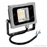 V-Tac VT-4810 Faretto LED SMD 10W Ultra Sottile da Esterno Colore Grigio e Nero - Colore : Bianco Naturale