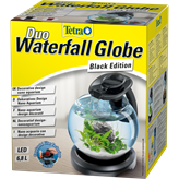 Acquario rotondo effetto cascata Tetra Duo Waterfall Globe Black Edition 6,8 L