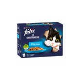 FELIX LE GHIOTTONERIE SELEZIONI CON PESCI (12 X 85 gr) - Ricette irresistibili per gatti con salmone e tonno