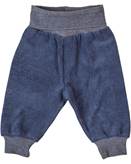 Pantalone baby in spugna di cotone bio -col. blu