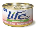 Life cat natural salmone e pollo 85 gr
