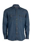 Sky T-Shirt Camicia jeans uomo stone wash - L / Blu