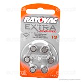 Rayovac Extra Advanced Senza Mercurio Misura 13 - Blister 6 Batterie per Protesi Acustiche