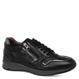 NERO GIARDINI Sneakers donna allacciate con cerniera in pelle nera e luxury nero 19221D - Colore : Nero, Taglia : 40