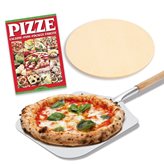 Set Paletta Pizza 31x35x66 cm + Pietra + Ricettario Pane