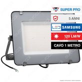 V-Tac PRO VT-206 Faro LED SMD 200W High Lumens Ultrasottile Chip Samsung da Esterno Colore Nero - SKU 778 / 779 - Colore : Bianco Naturale