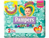 Pampers Baby Dry Downcount No Flash Mini Misura 2 (3-6kg) 24 Pannolini