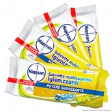 Kit Risparmio Napisan Wipes Salviette Multisuperfici Igienizzanti Limone e Menta - 8 Confezioni da 60 Salviette